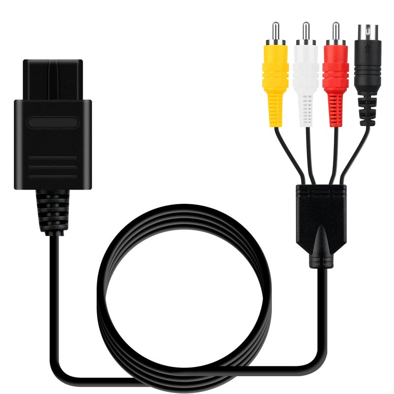 OSTENT AV Composite S-Video RCA Video HD TV Cable for Nintendo 64 N64 SNES SFC NGC - Image 1